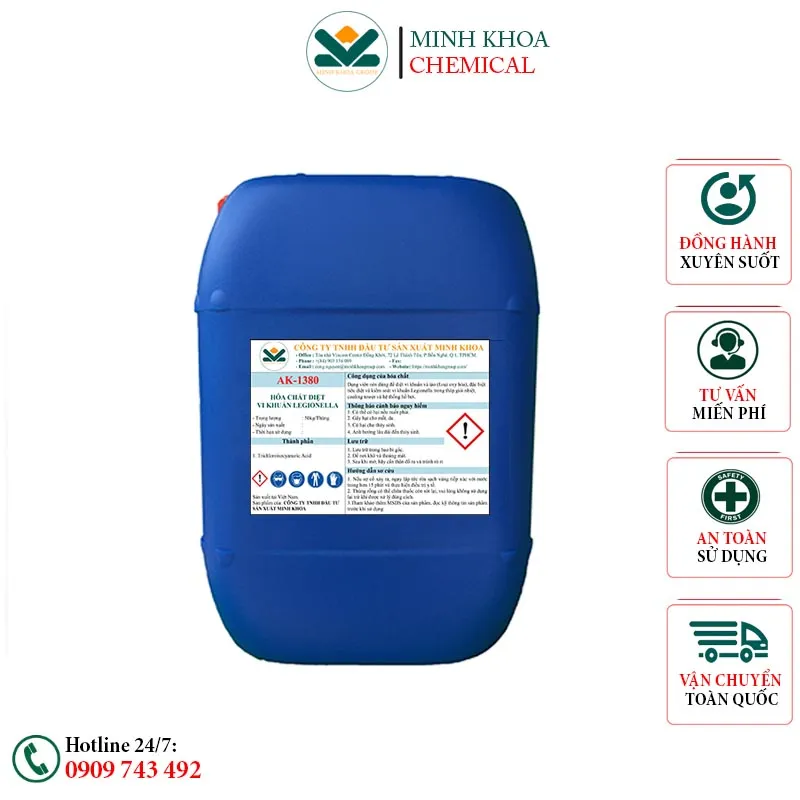 Sản phẩm Hoa chat diet vi khuan Legionella dang vien nen tai Minh Khoa Group — Công Ty TNHH Đầu Tư Sản Xuất Minh Khoa — MST 0318015022