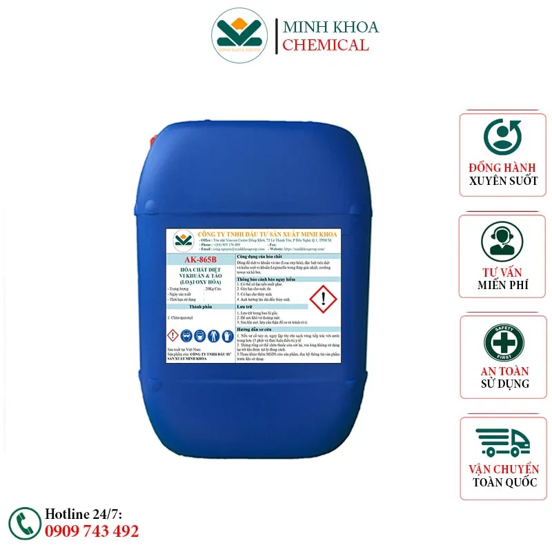 Sản phẩm Hoa chat diet vi khuan Legionella thap giai nhiet Cooling tower tai Minh Khoa Group — Công Ty TNHH Đầu Tư Sản Xuất Minh Khoa — MST 0318015022