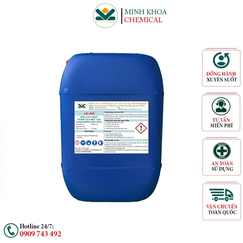 Sản phẩm Hoa chat diet vi sinh reu tao dang khong oxy hoa thap giai nhiet Cooling tower — Công Ty TNHH Đầu Tư Sản Xuất Minh Khoa — MST 0318015022