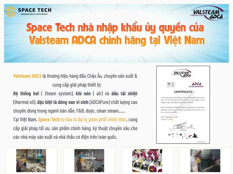 Sản phẩm trang chu web 2 — Công Ty TNHH Kỹ Thuật Space — MST 0318073105