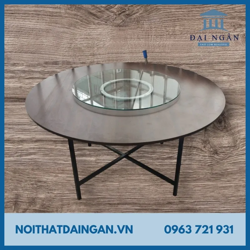 Sản phẩm 61ig14arsr50uehizy1g55x1u5gj_ban nha hang tiec cuoi tron 1m4 mat go mdf mam xoay kinh cuong luc chan sat — Công Ty TNHH Nội Thất Đại Ngân — MST 0318079481