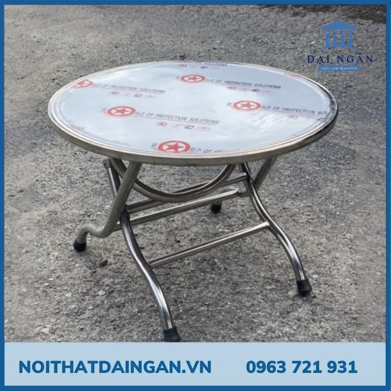 Sản phẩm hm1lc1rt8fvkyzzw65nuxh8ww2qm_ban tron inox 80cm chan ban phi 32 — Công Ty TNHH Nội Thất Đại Ngân — MST 0318079481
