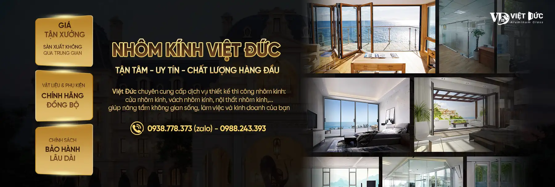 Sản phẩm nhom kinh viet duc2 — Công Ty TNHH Thương Mại Sản Xuất Nhôm Kính Việt Đức — MST 0318159112