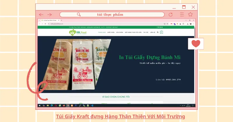 Sản phẩm tui giay thuc pham — Công Ty Cổ Phần Chế Biến Thực Phẩm HK — MST 0318176333