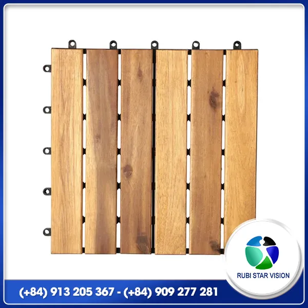 Sản phẩm Acacia deck tile   6 slats — Ván Sàn Gỗ - Công Ty TNHH Rubi Star Vision — MST 0318191853
