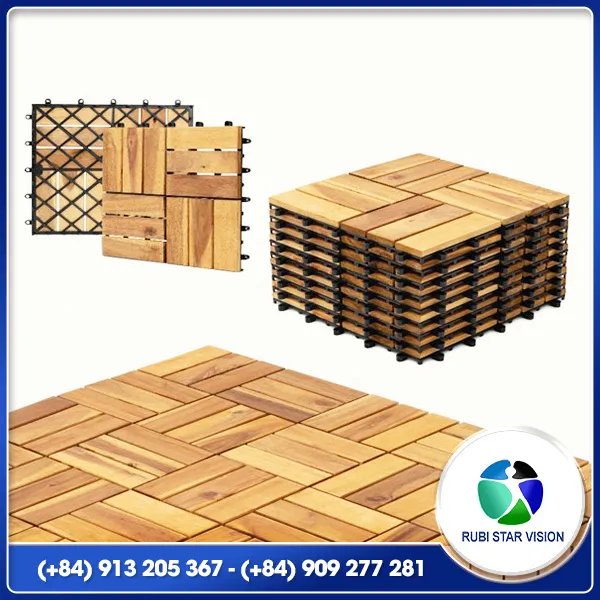 Sản phẩm Deck tile   acacia   12 slats — Ván Sàn Gỗ - Công Ty TNHH Rubi Star Vision — MST 0318191853