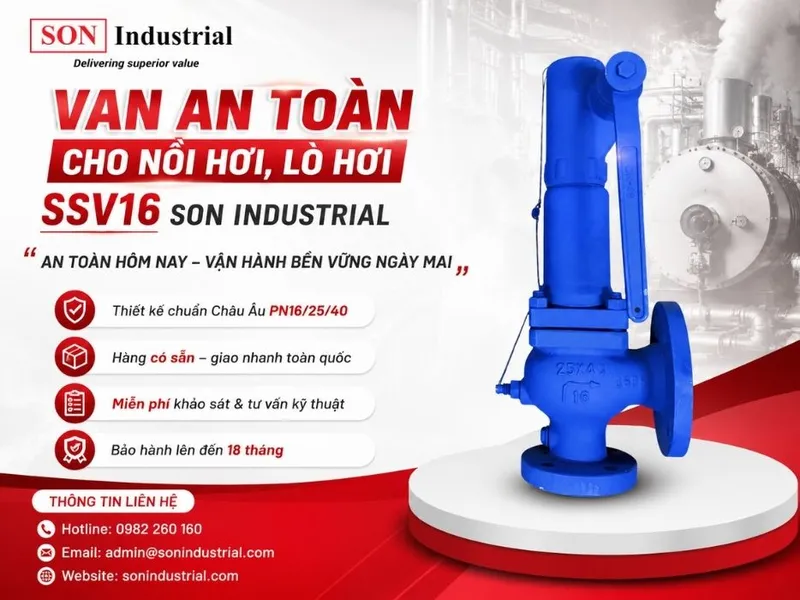 Sản phẩm van an toan SSV16 — Công Ty TNHH Son Industrial — MST 0318221385