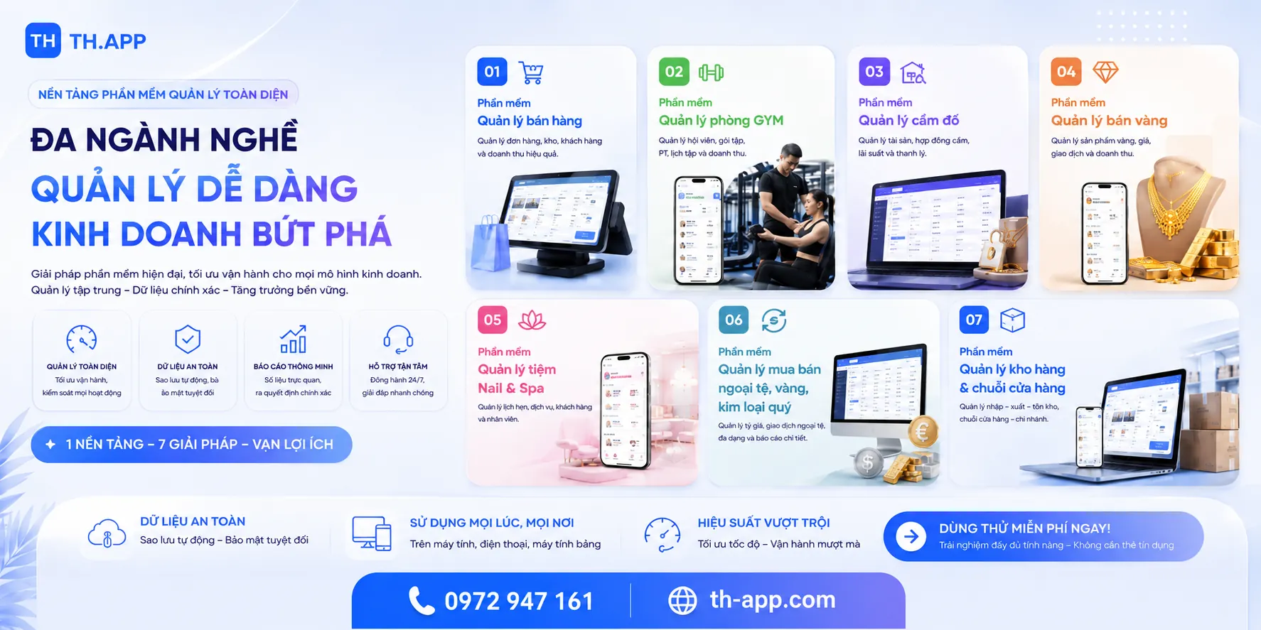 Sản phẩm phan mam quan ly — TH-App - Công Ty TNHH Phần Mềm ứng Dụng TH — MST 0318435901