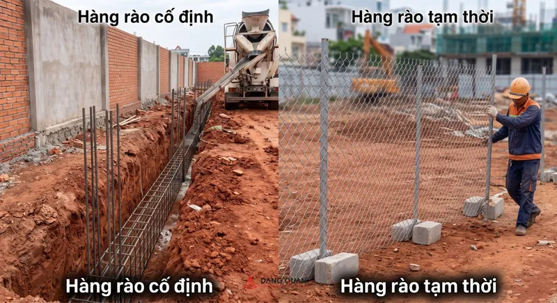 Sản phẩm cach phan biet hang rao co dinh voi hang rao tam thoi — Công Ty TNHH TM & XNK Đăng Quân — MST 0318453202