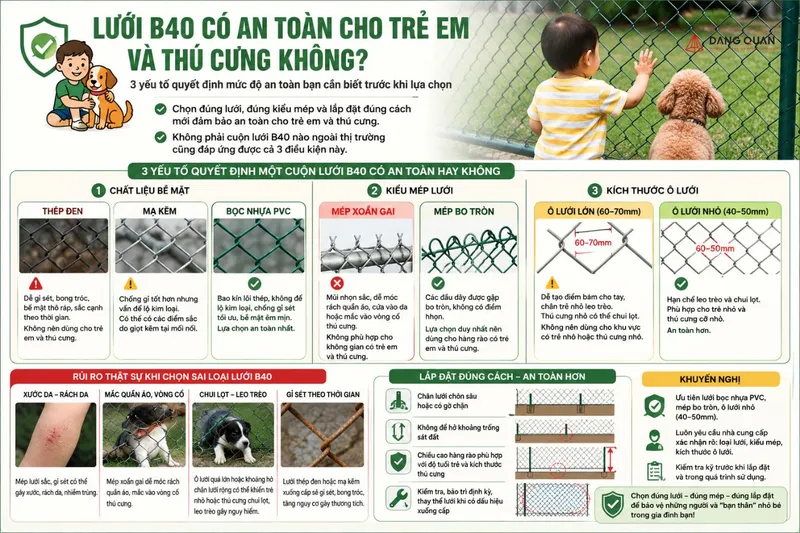 Sản phẩm luoi b40 co an toan cho tre em thu cung khong — Công Ty TNHH TM & XNK Đăng Quân — MST 0318453202
