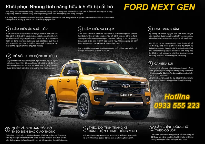 Sản phẩm kich hoat tinh nang an tren xe ford ranger va everest — Garage ô Tô Thới An Auto - Công Ty TNHH Thới An Auto — MST 0318468375
