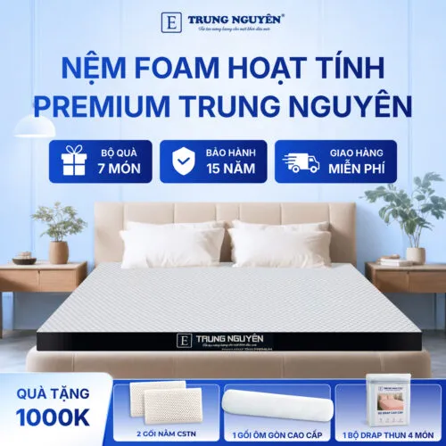 Sản phẩm nem foam hoat tinh premium trung nguyen 1.1 500x500 — Nệm Trung Nguyên - Công Ty TNHH Nệm Trung Nguyên — MST 0318468382
