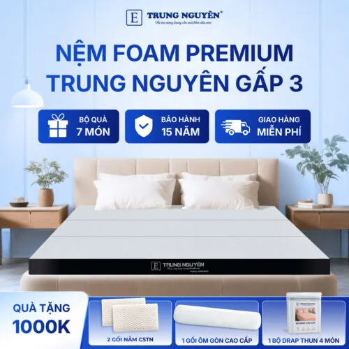 Sản phẩm nem foam premium trung nguyen gap 3 1.1 500x500 — Nệm Trung Nguyên - Công Ty TNHH Nệm Trung Nguyên — MST 0318468382