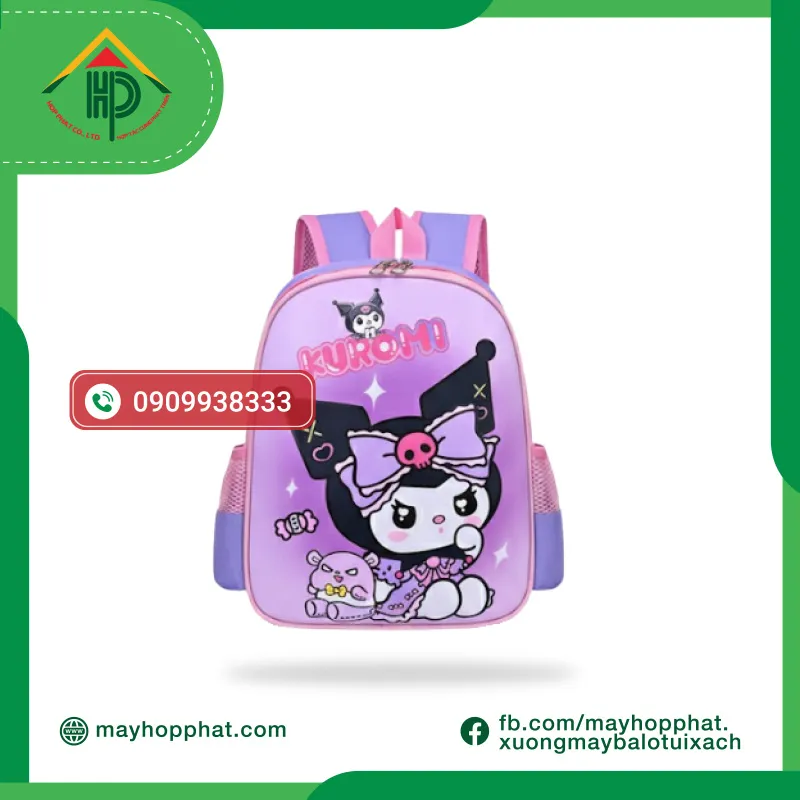 Sản phẩm balo mam non kuromi 1 — Chi Nhánh - Công Ty Cổ Phần May Balo Túi Xách Hợp Phát — MST 0318473632