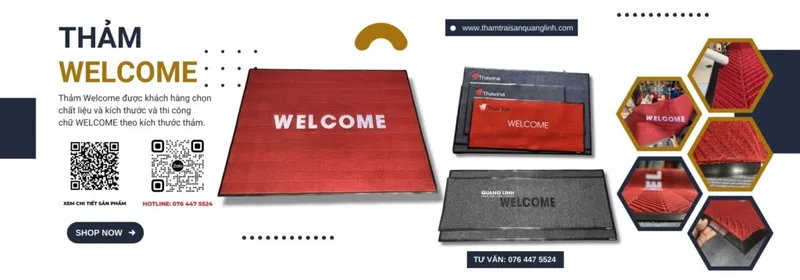 Sản phẩm tham cua ra vao welcome theo yeu cau 1024x359 — Thảm Trải Sàn Quang Linh - Công Ty TNHH Thảm Trải Sàn Quang Linh — MST 0318506165