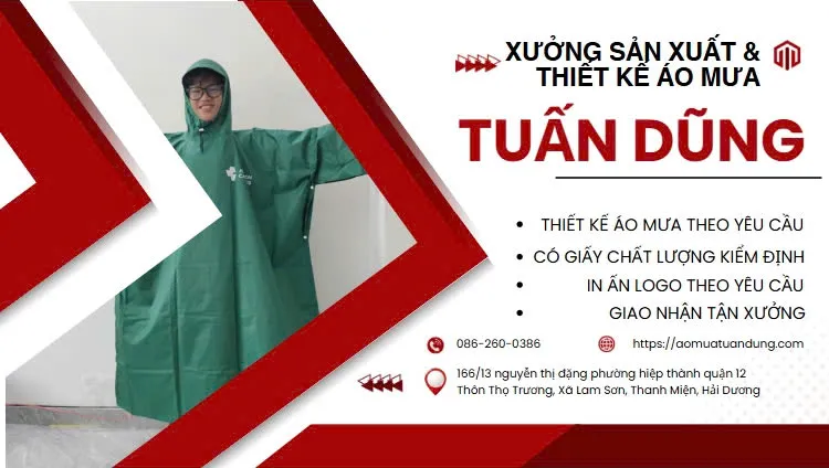 Sản phẩm 4fa0a08783b639e860a7 — áo Mưa Tuấn Dũng - Công Ty TNHH Sản Xuất Và Xuất Nhập Khẩu Tuấn Dũng — MST 0318746791