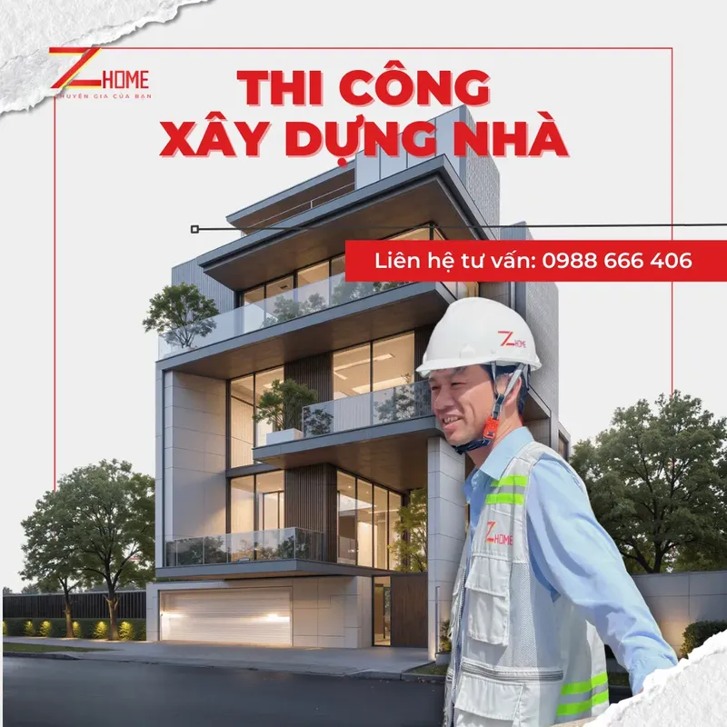 Sản phẩm thi cong xay nha z home — Công Ty Cổ Phần Xây Dựng Kiến Trúc ZHome — MST 0318812243
