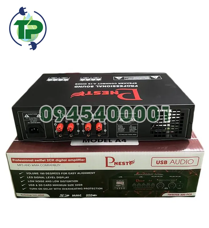 Sản phẩm Amply Pnest A4 chay 400 loa 1 — Công Ty TNHH TM Và DV Máy Phun Sương Tiến Phương — MST 0318889944