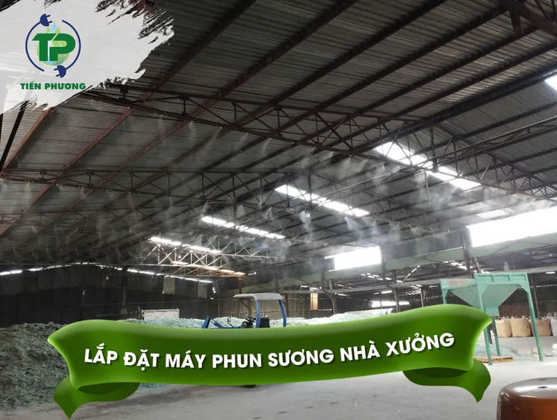 Sản phẩm lap dat may phun suong nha xuong — Công Ty TNHH TM Và DV Máy Phun Sương Tiến Phương — MST 0318889944