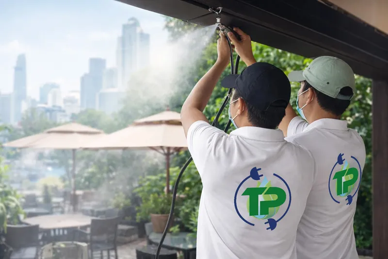 Sản phẩm don vi thi cong phun suong quan cafe quan 12 uy tin — Công Ty TNHH TM Và DV Máy Phun Sương Tiến Phương — MST 0318889944