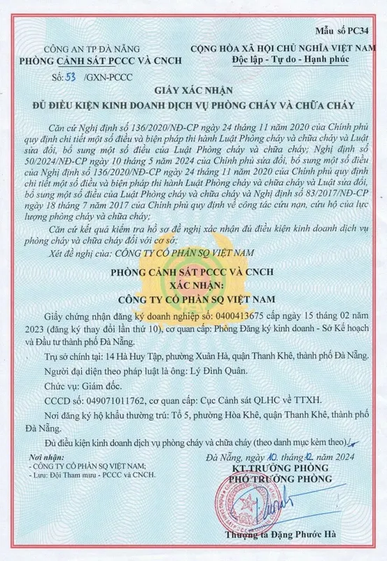 Sản phẩm GIAY DDK KD 1 — Công Ty Cổ Phần SQ Việt Nam — MST 0400413675