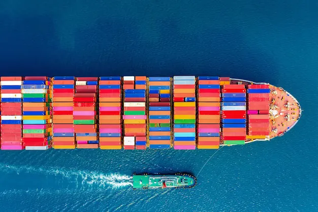 Sản phẩm aerial view container cargo ship sea_335224 738 1 — Công Ty TNHH DACOTEX Đà Nẵng — MST 0400430511