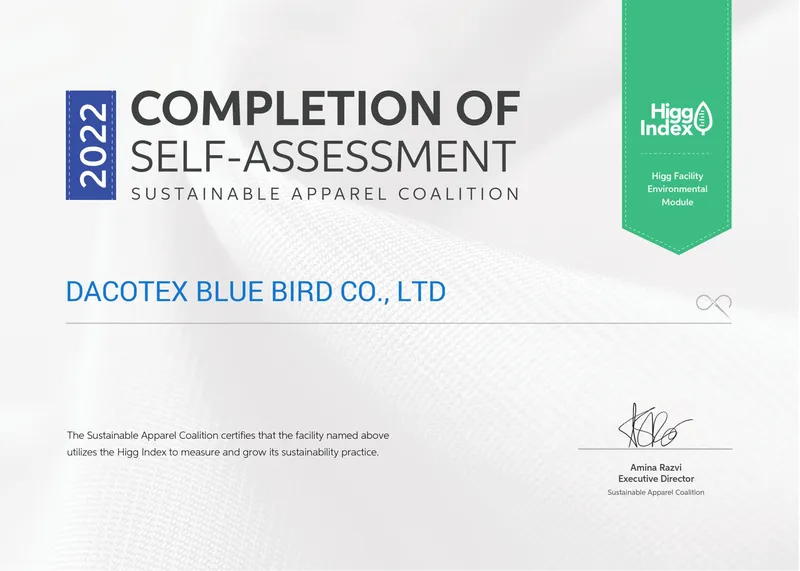 Sản phẩm HIGG index Dacotex Blue Bird min scaled — Công Ty TNHH DACOTEX Đà Nẵng — MST 0400430511