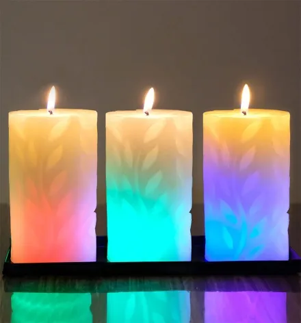 Sản phẩm srcqke5c 1050 led color changing leaf decor candle — Nến Nguyên Quang Minh - Công Ty TNHH Nến Nguyên Quang Minh — MST 0400539893