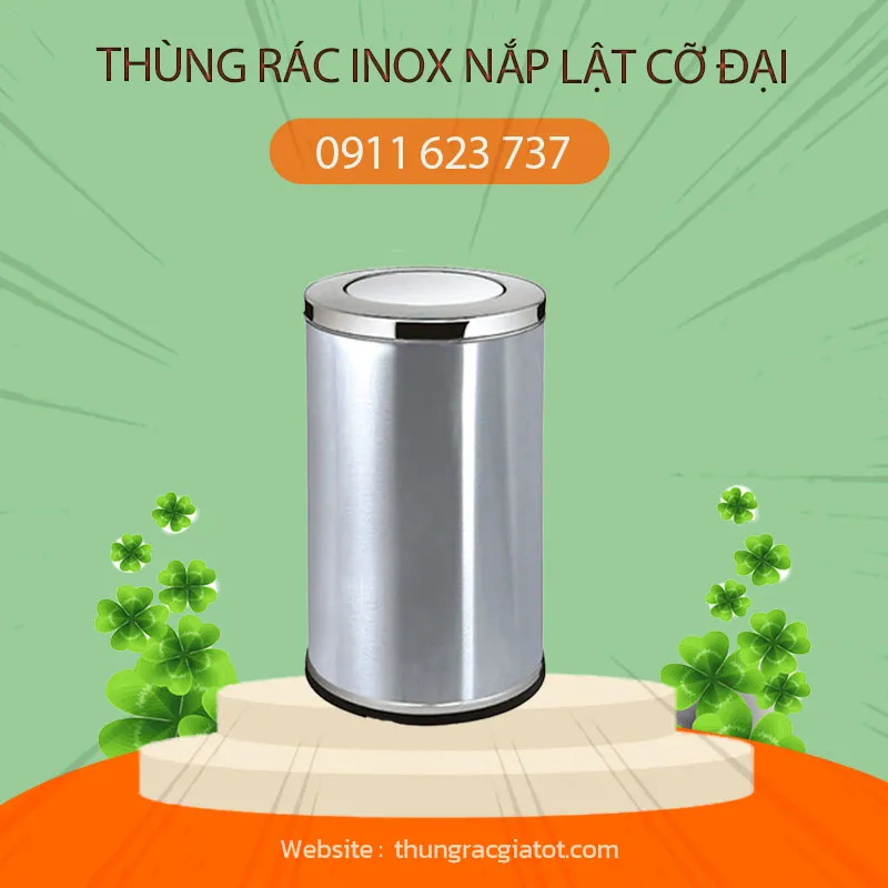 Sản phẩm Thung rac inox nap lat co dai — Công Ty TNHH Trọng Thức — MST 0400566946