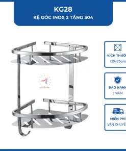 Sản phẩm ke goc inox 2 tang 304 KG28 247x296 — Công Ty TNHH Một Thành Viên Thương Mại - Dịch Vụ Đan Phượng — MST 0400670087
