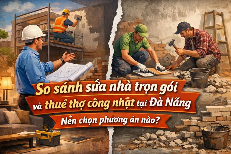 Sản phẩm 177155504153So sanh sua nha tron goi va thue tho cong nhat tai Da Nang — Công Ty TNHH MTV Xây Dựng Và Thương Mại Kiến Vĩnh Thành — MST 0401420675