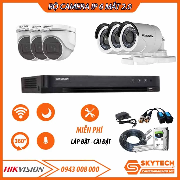 Sản phẩm combo tron bo 6 camera hikvision 2 0mp 4 — Công Ty TNHH DV & TM Vinacreation — MST 0401428699