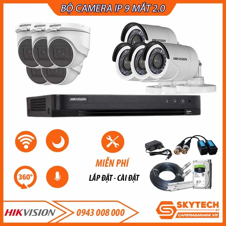 Sản phẩm combo tron bo 9 camera hikvision 2 0mp 5 — Công Ty TNHH DV & TM Vinacreation — MST 0401428699