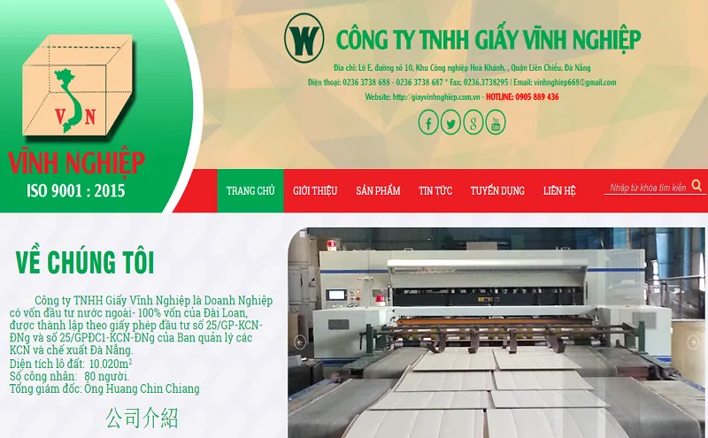 Sản phẩm giay vinh nghiep — Công Ty TNHH Phát Triển Công Nghệ Ngôi Sao Việt MEDIA — MST 0401444997