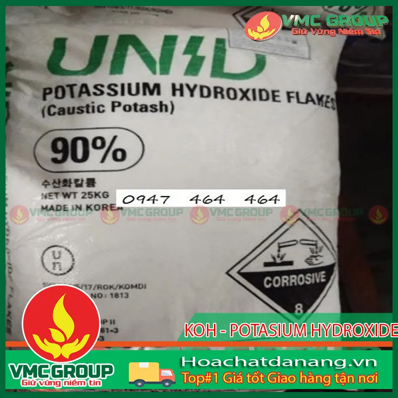 Sản phẩm KOH POTASIUM HYDROXIDE — Hóa Chất Việt Mỹ - Công Ty CP Khoa Học Công Nghệ Việt Mỹ — MST 0401678385