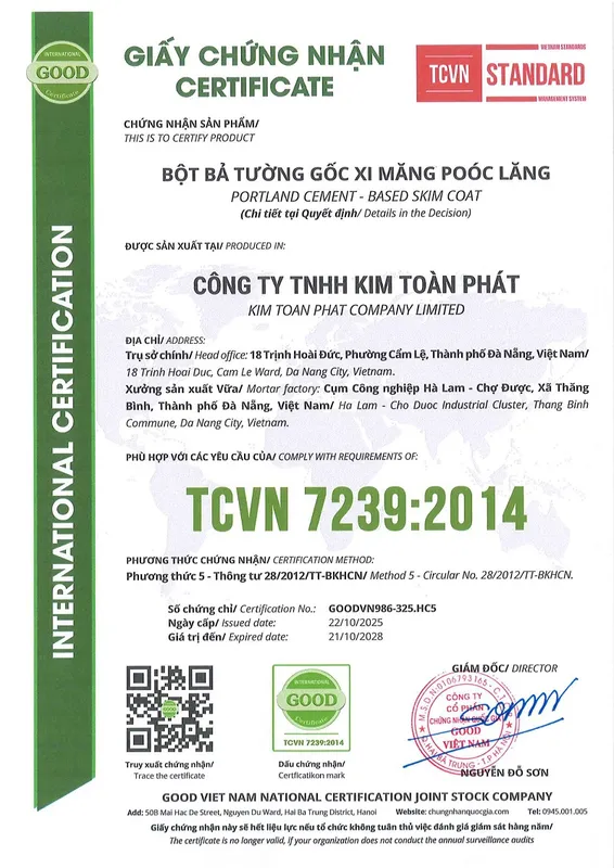 Sản phẩm 5 5895 — Vữa Khô Trộn Sẵn Chống Thấm Victory - Công Ty TNHH Kim Toàn Phát — MST 0401812785