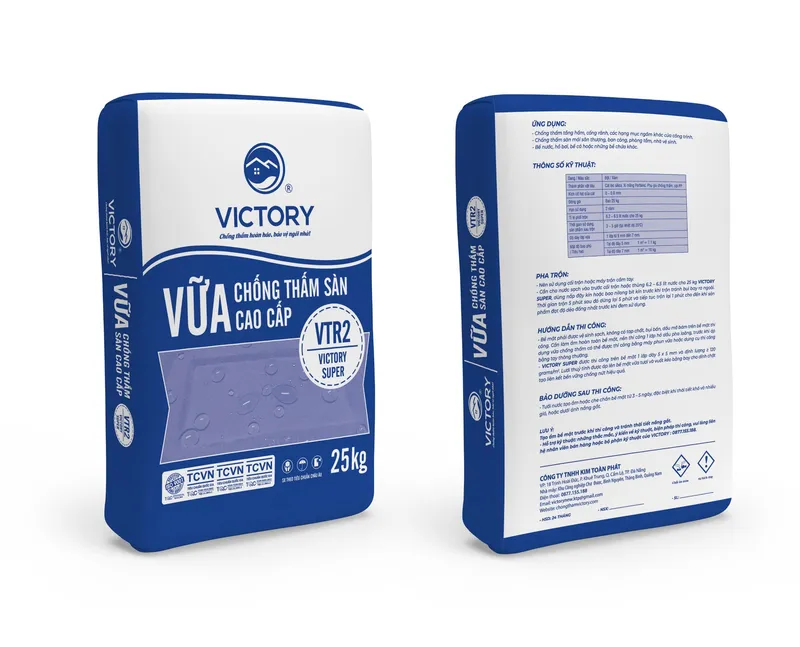 Sản phẩm vtr2 super 8905 — Vữa Khô Trộn Sẵn Chống Thấm Victory - Công Ty TNHH Kim Toàn Phát — MST 0401812785