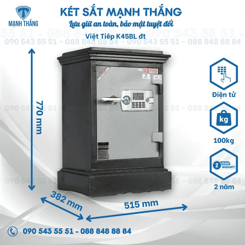 Sản phẩm ket sat dien tu viet tiep k45bl — Công Ty TNHH XD TM & DV Mạnh Thắng — MST 0401827460
