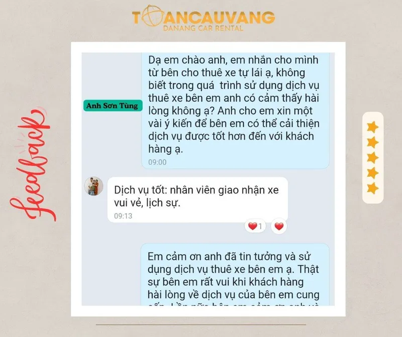 Sản phẩm feedback a tung thue xe tu lai tai toan cau vang — Công Ty TNHH Thương Mại Và Dịch Vụ Toàn Cầu Vàng — MST 0401827781