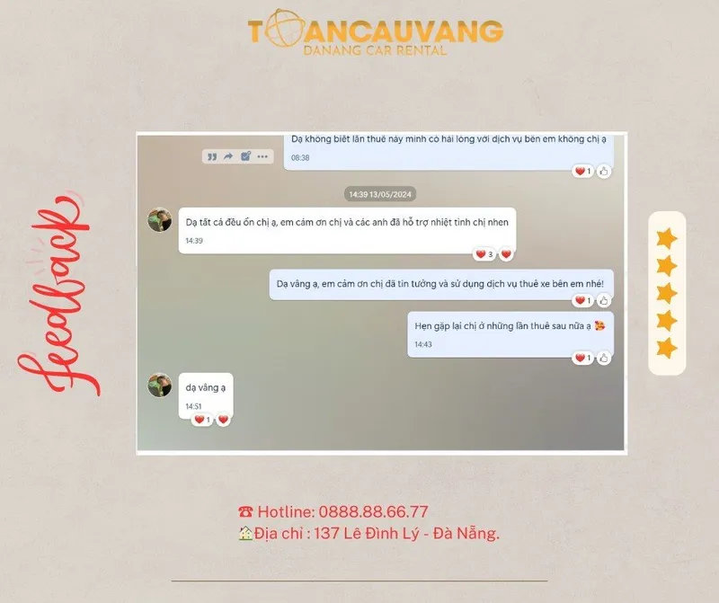 Sản phẩm feedback anh bao thue xe tu lai tai toan cau vang — Công Ty TNHH Thương Mại Và Dịch Vụ Toàn Cầu Vàng — MST 0401827781