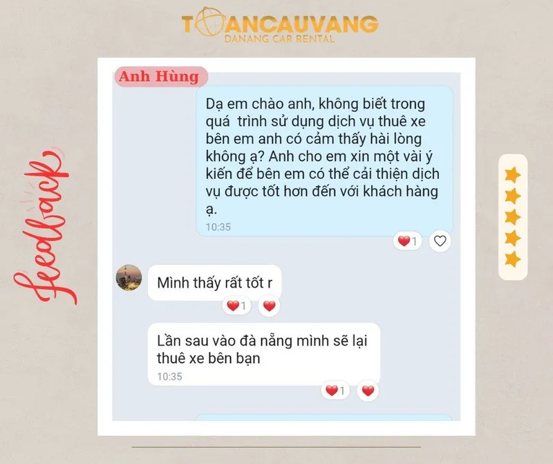 Sản phẩm feedback anh hung thue xe tu lai tai toan cau vang — Công Ty TNHH Thương Mại Và Dịch Vụ Toàn Cầu Vàng — MST 0401827781