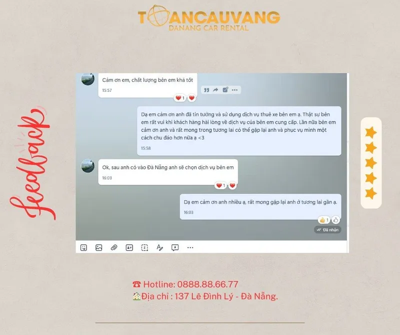 Sản phẩm feedback anh tuan thue xe tu lai tai toan cau vang — Công Ty TNHH Thương Mại Và Dịch Vụ Toàn Cầu Vàng — MST 0401827781