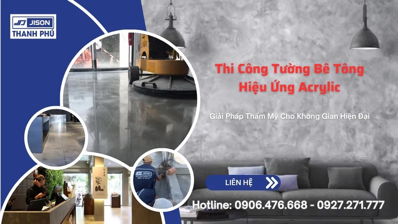 Sản phẩm Thi Cong Tuong Be Tong Hieu Ung Acrylic — Công Ty TNHH Jison Thanh Phú — MST 0401839025
