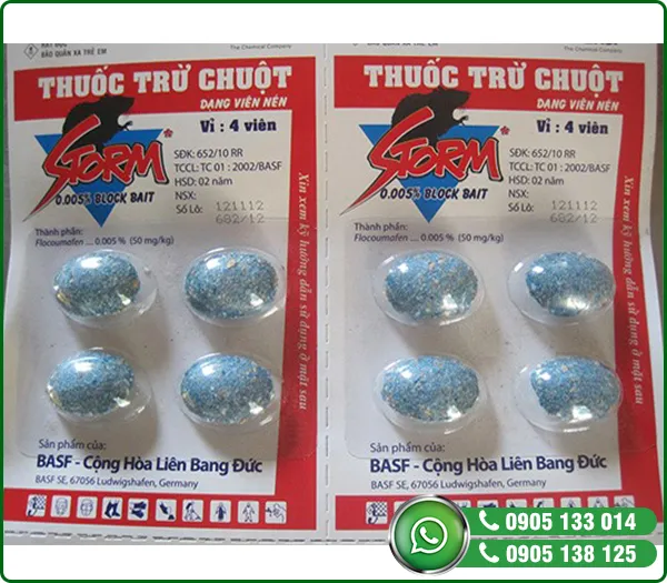 Sản phẩm Thuoc diet chuot Strom — Diệt Mối HPH - Công Ty TNHH MTV Diệt Mối HPH — MST 0401841296