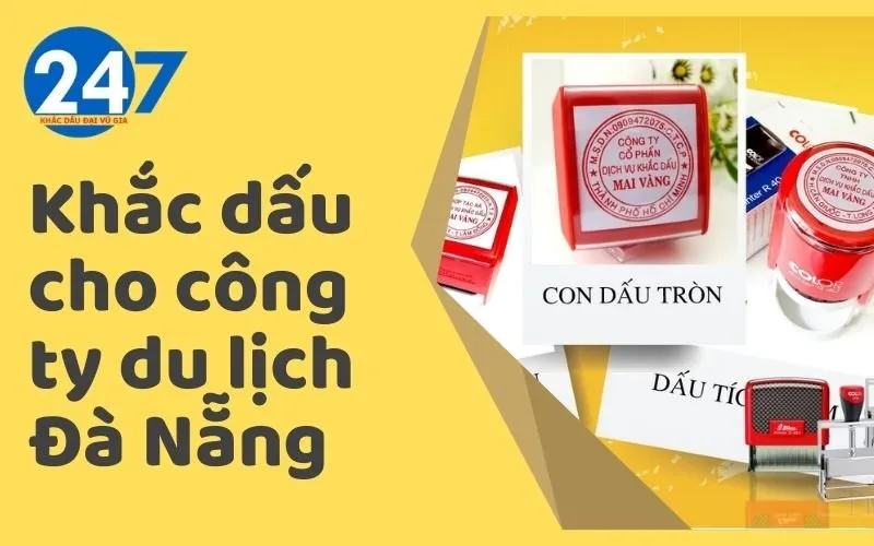 Sản phẩm Khắc dấu cho công ty du lịch Đà Nẵng — Công Ty TNHH MTV Kinh Doanh Đại Vũ Gia — MST 0401878144