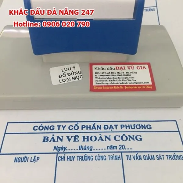 Sản phẩm khắc dấu hoàn công 1 — Công Ty TNHH MTV Kinh Doanh Đại Vũ Gia — MST 0401878144