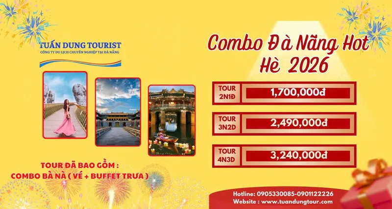 Sản phẩm 3 tour hot — Công Ty TNHH Dịch Vụ Du Lịch Tuấn Dung — MST 0401883722