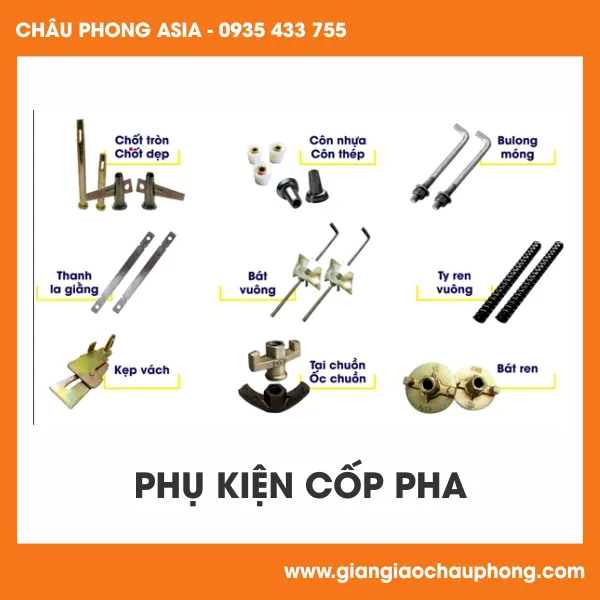 Sản phẩm Phu Kien Cop Pha — Giàn Giáo Châu Phong ASIA - Công Ty TNHH Thương Mại Dịch Vụ Châu Phong ASIA — MST 0401891089