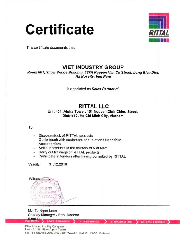 Sản phẩm chứng nhận Rittal — Công Ty Cổ Phần Công Nghiệp CNV Miền Trung — MST 0401922019