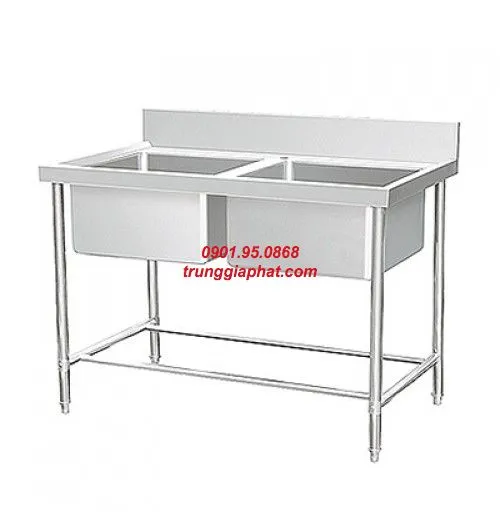 Sản phẩm chậu rửa inox 2 ô — Công Ty TNHH Đầu Tư Sản Xuất Và Thương Mại Trung Gia Phát — MST 0401983011